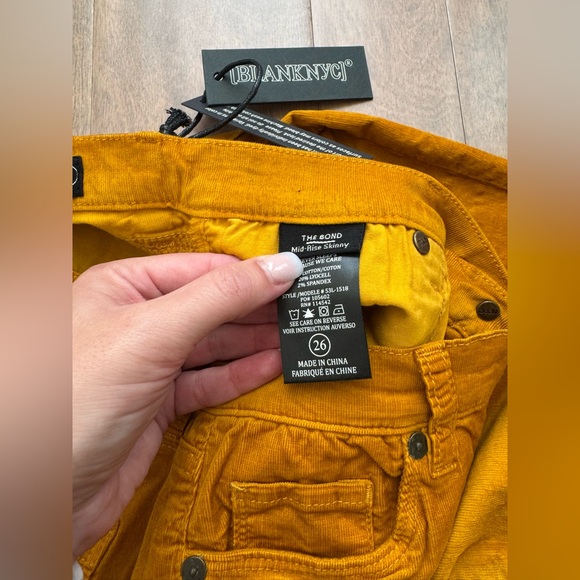 NWT BLANKNYC The Bond Mid-Rise Skinny Pants-Marigold - Picture 6 of 13